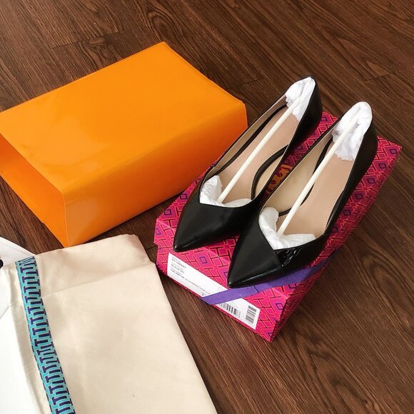 Tory Burch 55MM Pump Black Size 7 - Picture 1 of 8